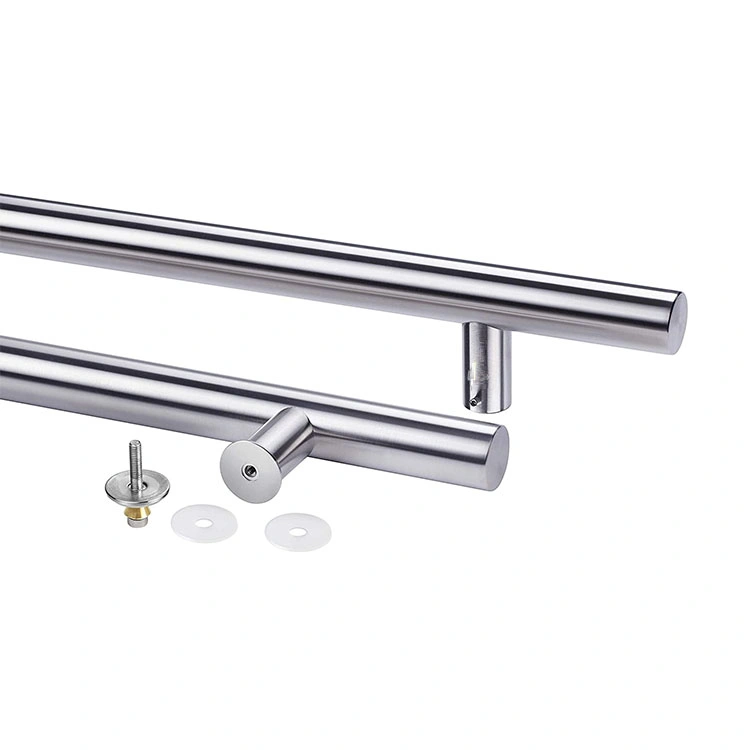 Heavy Duty Stainless Steel Polished Double Side H Shape Swing Glass Push Pull Door Handle Manija De La Puerta