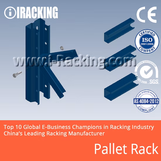 Scaffalature per scaffali metallici in acciaio per stoccaggio di pallet per carichi pesanti con regolazione personalizzata per soluzioni industriali