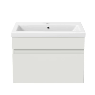 Mobili da bagno sospesi a parete con lavabo bianco, mobiletto da bagno da 600 mm